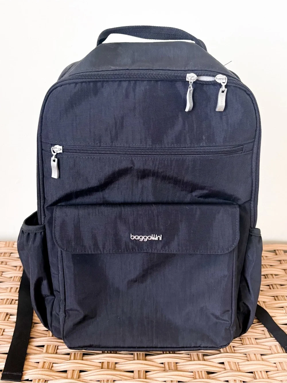 Baggallini Everyday Laptop Backpack - Lightweight Nylon w/Padded Laptop Sleeve